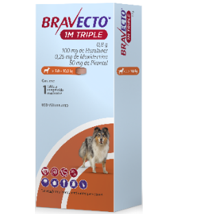 Bravecto 1 M TRIPLE M 100 mg 1 Tableta (5 a 10 kg) Control de parásitos internos y externos